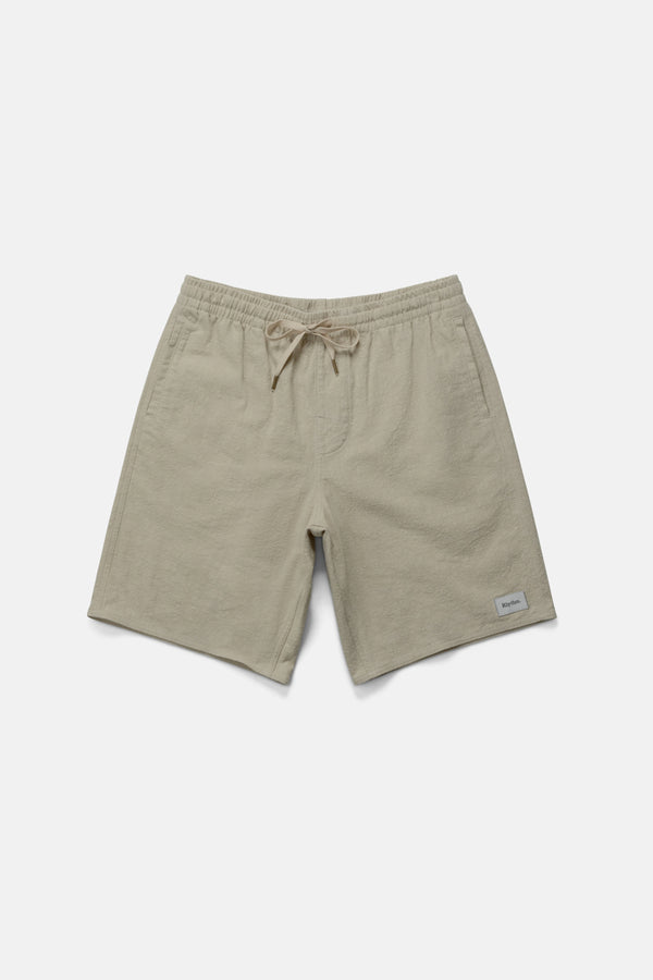 RHYTHM - Textured Linen Brodie Jam Shorts in Incense