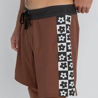 RHYTHM - Flower Bed Trunk Boardshort in Chocolate