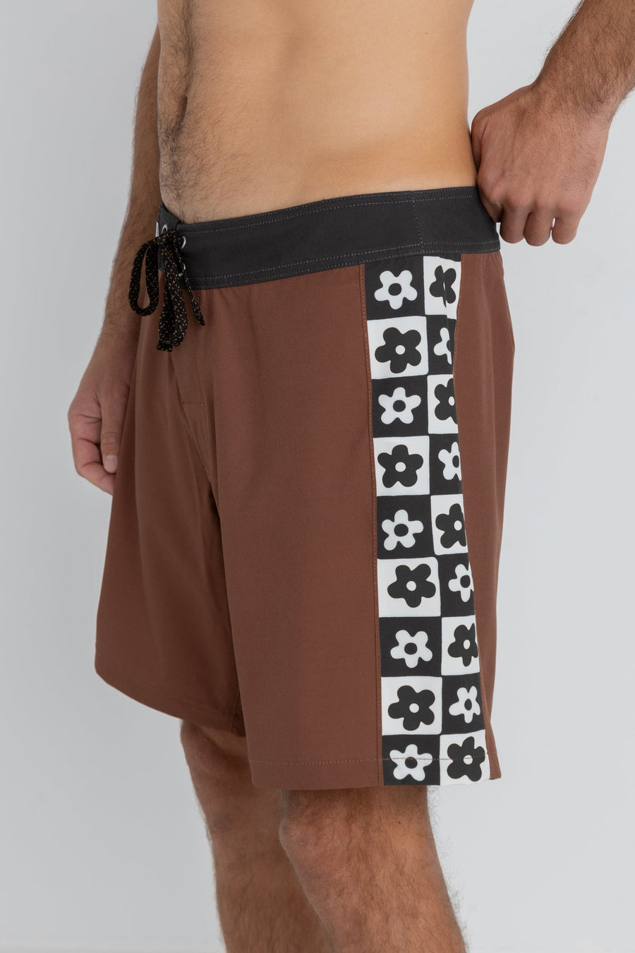 RHYTHM - Flower Bed Trunk Boardshort in Chocolate