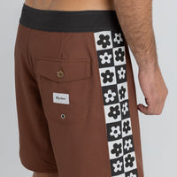 RHYTHM - Flower Bed Trunk Boardshort in Chocolate