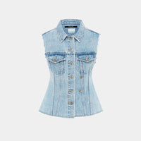 Ksubi - Spark Vest Torn Up in Denim