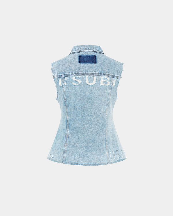 Ksubi - Spark Vest Torn Up in Denim