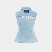 Ksubi - Spark Vest Torn Up in Denim