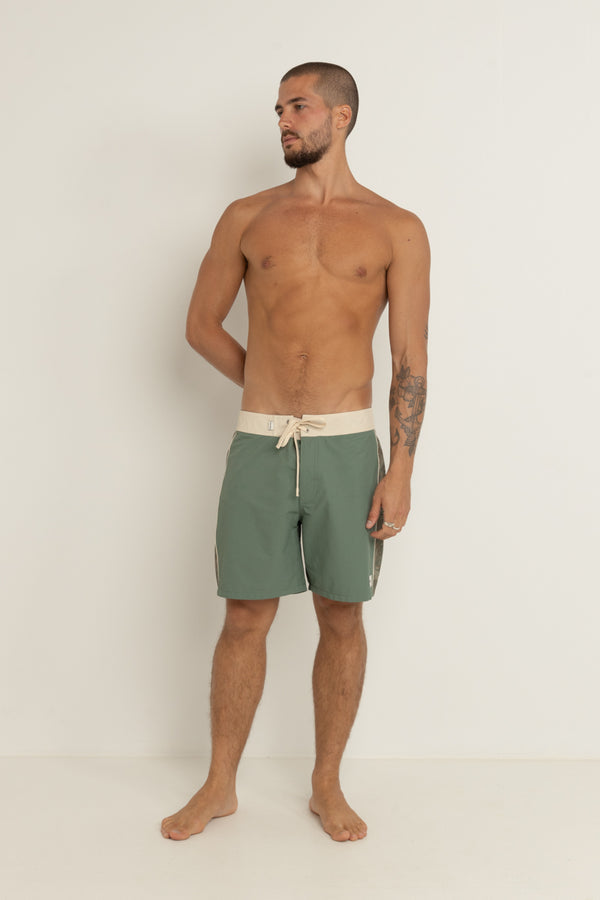 RHYTHM - Astral Bloom Trunk Short in Olive