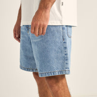 RHYTHM - Subtle Distress Short in Blue