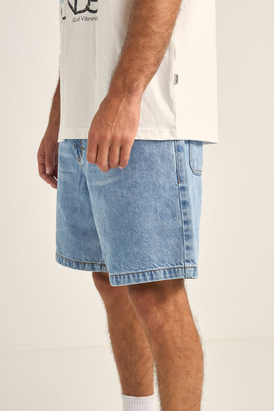 RHYTHM - Subtle Distress Short in Blue