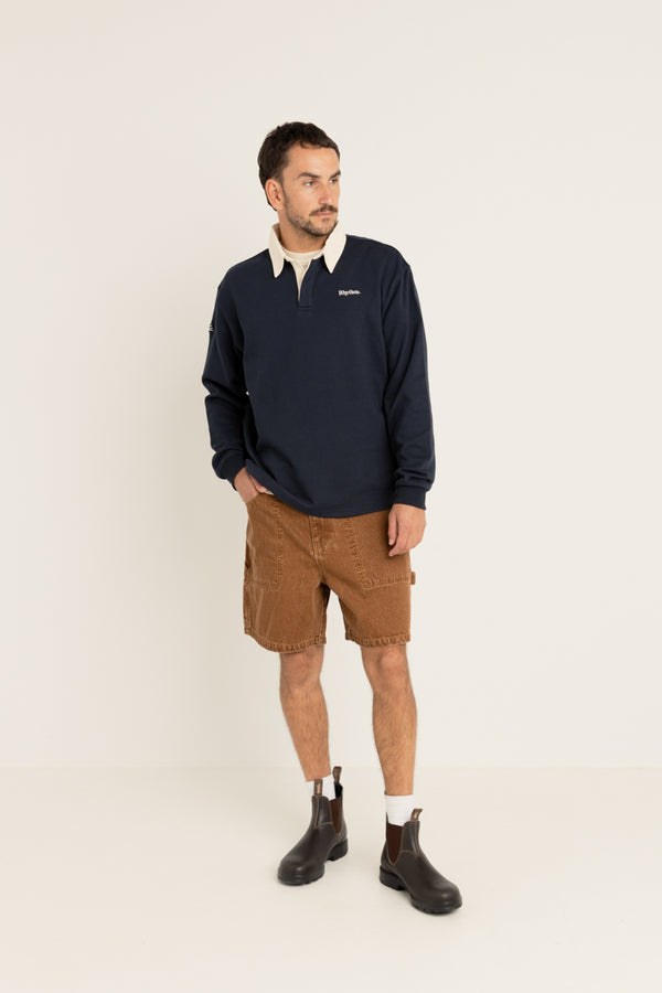 RHYTHM - Slacker Denim Short in Tobacco