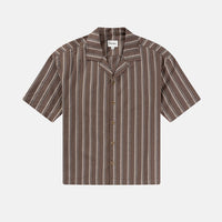 RHYTHM - Baja Relaxed Stripe SS Shirt in Cafe