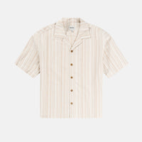 RHYTHM - Benny Relaxed Stripe SS Shirt in Cream