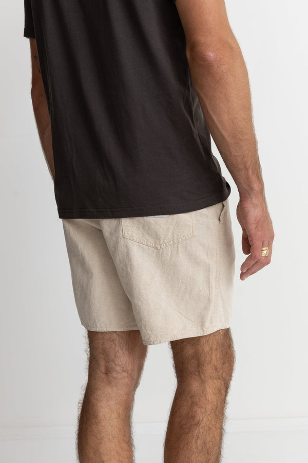 RHYTHM - Classic Linen Jam Shorts in Sand
