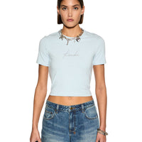 Ksubi - Moniker Baby Tee in Sky Blue