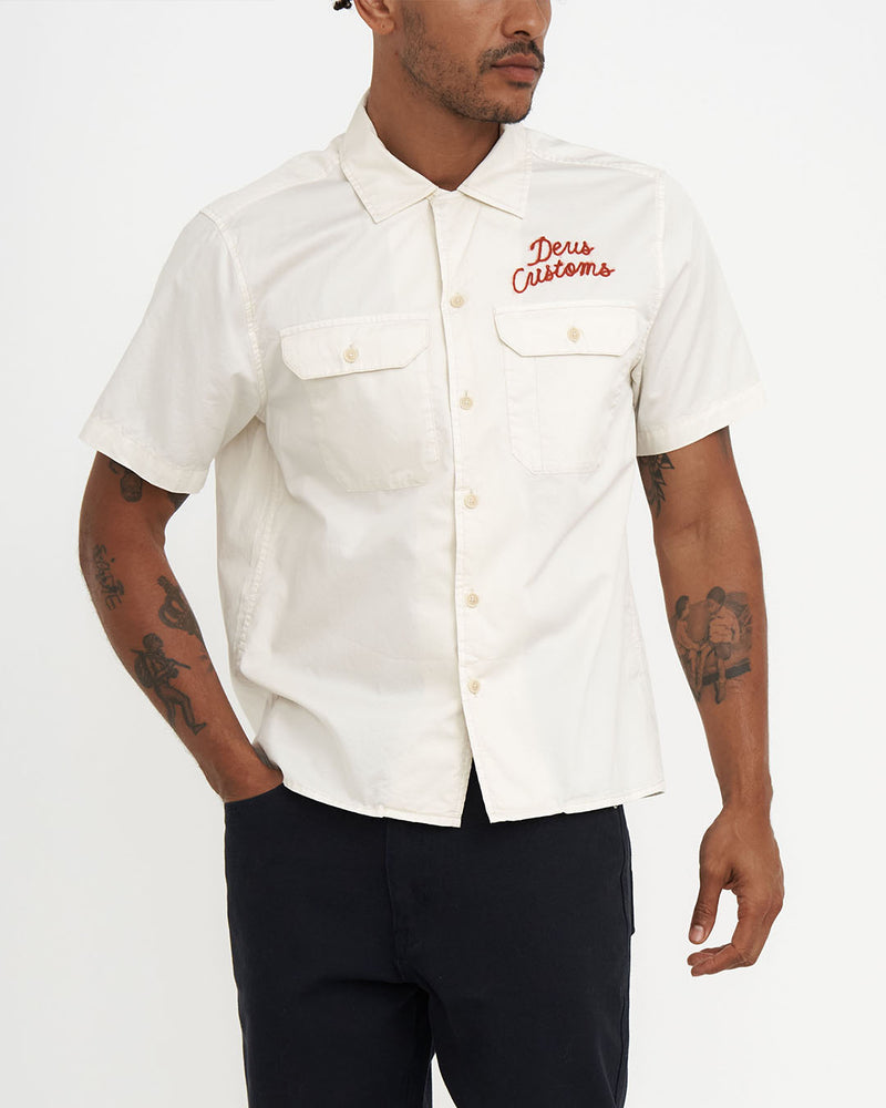 DEUS - Simplicity Shirt in Dirty White