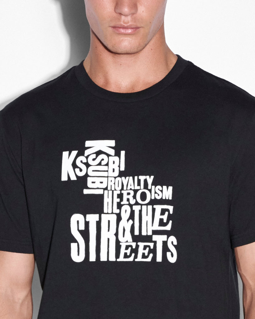 Ksubi - Graff Kash SS Tee Jet Black in Black