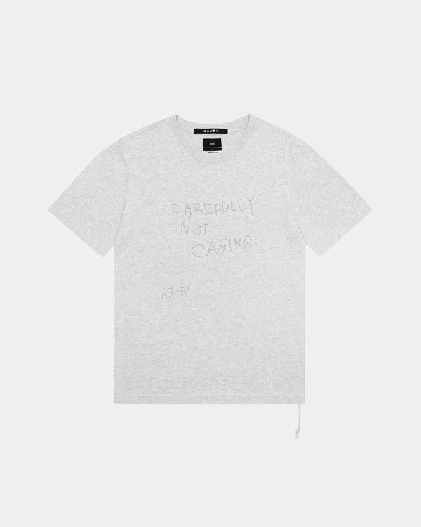 Ksubi - Not Caring Kash Ss Tee in Grey Marle