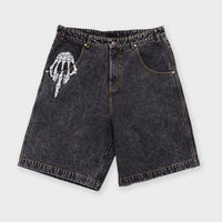 Billy Bones Club - The Bird Denim Short in Washed Black