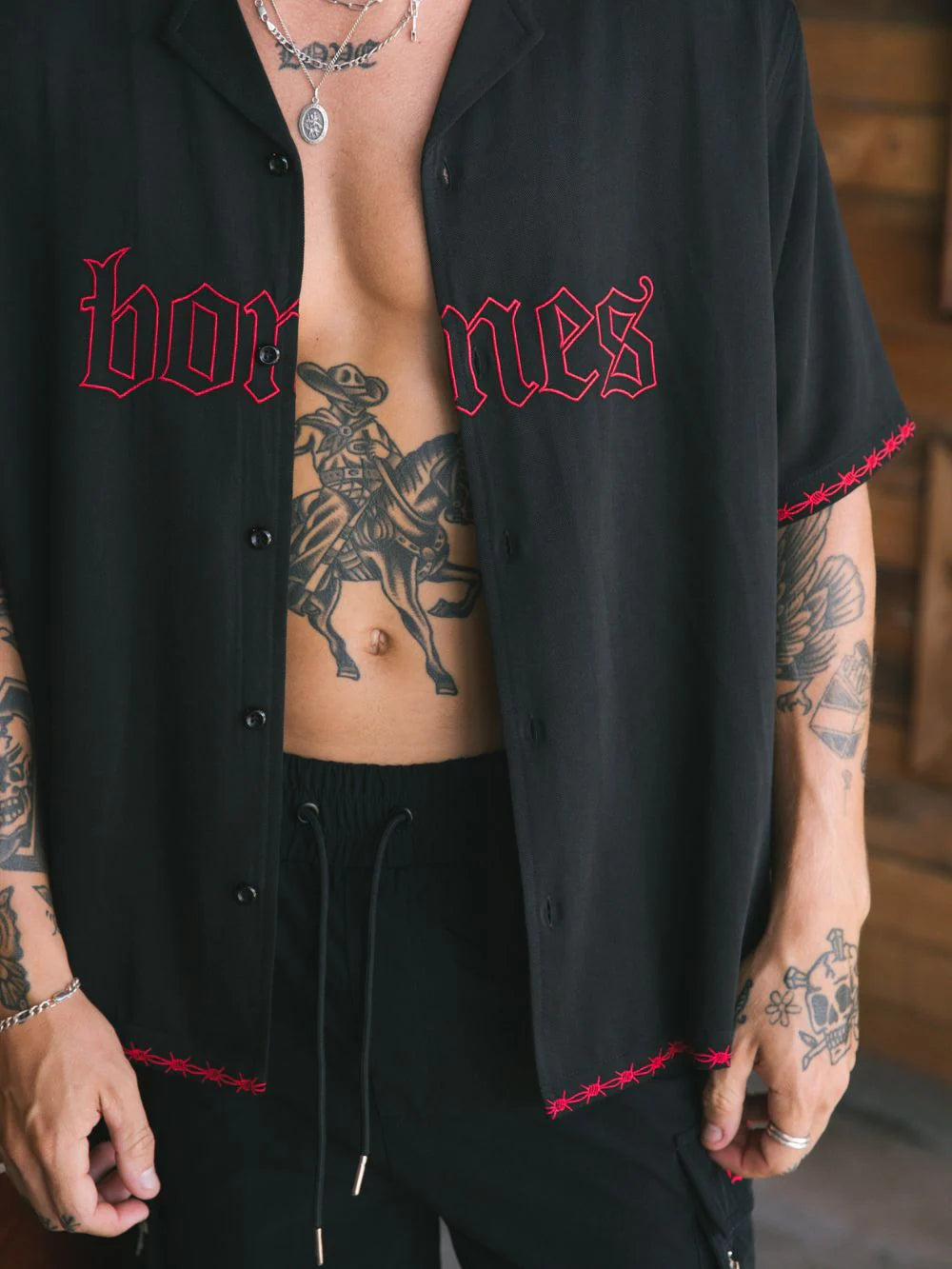 Billy Bones Club - Hell Raiser Bowlo Shirt in Black