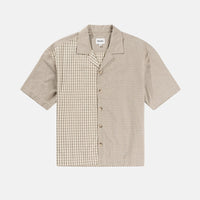 RHYTHM - Cross Check Relaxed SS Shirt in Natural Mixed Check