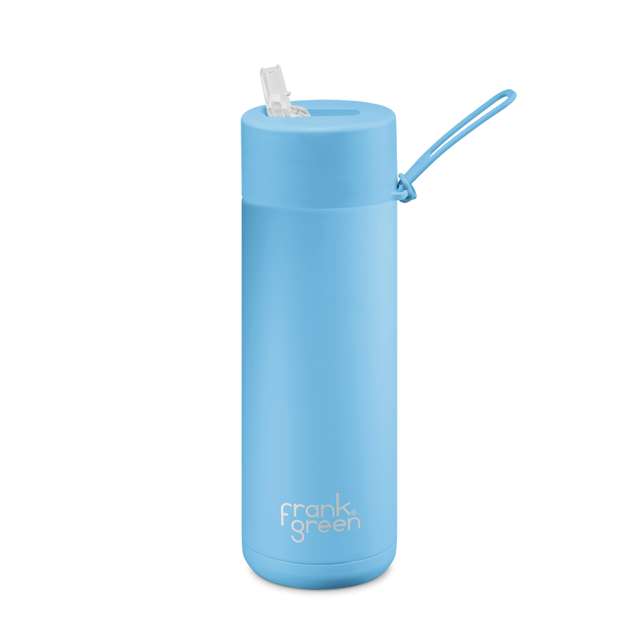 Frank Green - LIMITED EDITION 1 Litre Stainless Steel Ceramic Reusable Bottle in Sky Blue