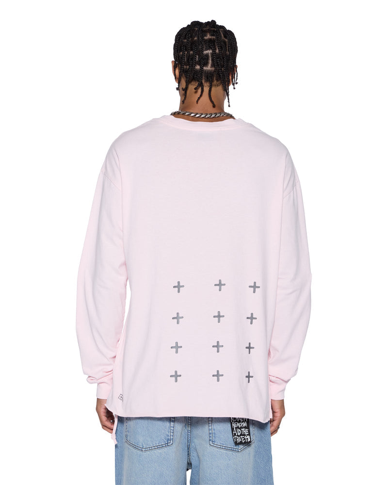 Ksubi - All Day Biggie Long Sleeve Tee in Ice Quartz