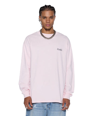 Ksubi - All Day Biggie Long Sleeve Tee in Ice Quartz