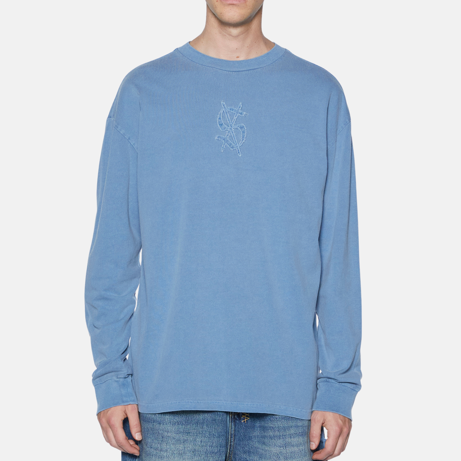 Ksubi - Stitch Up Biggie LS Tee in Marine Blue