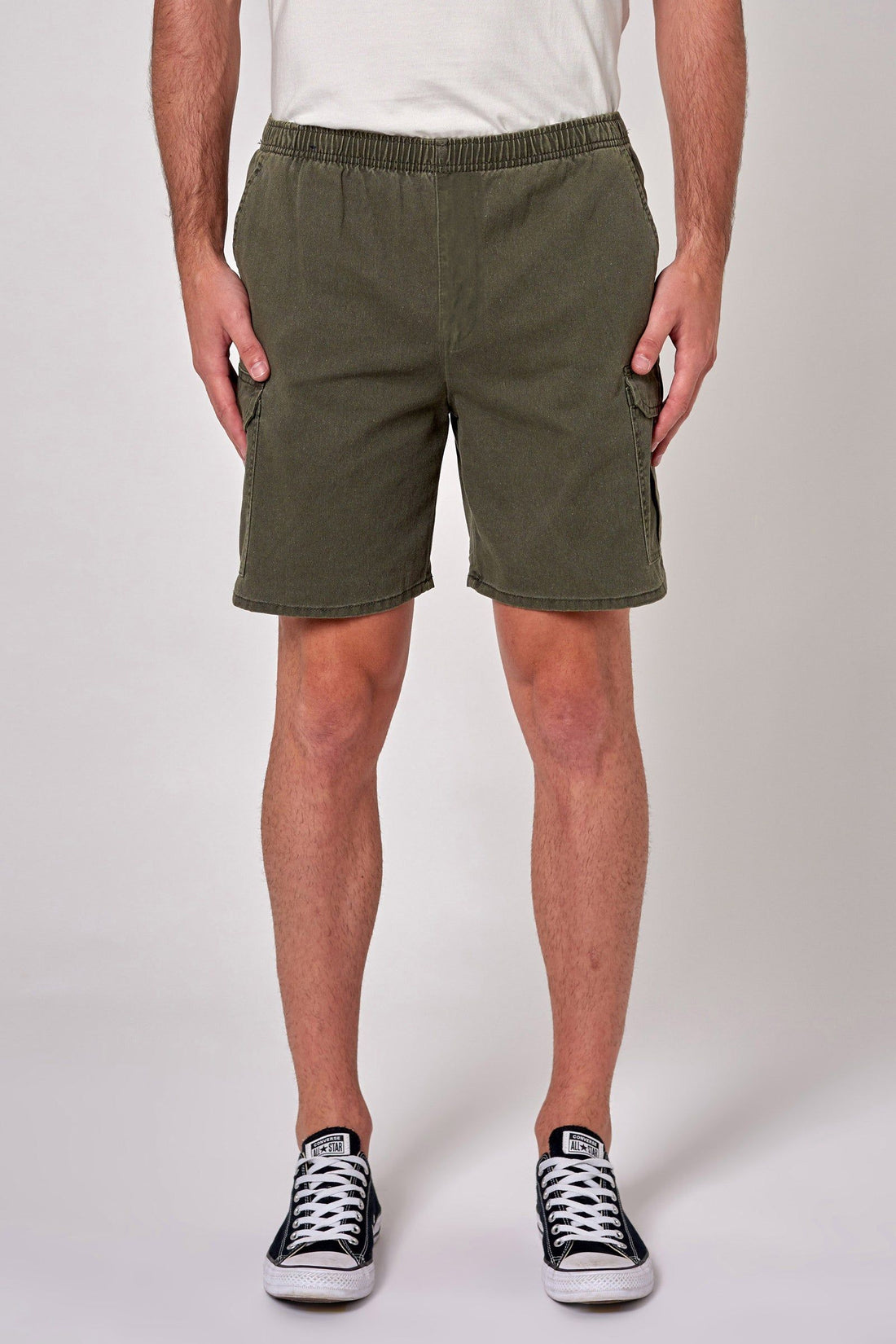 ROLLAS - Tradie Cargo Short in Faded Army