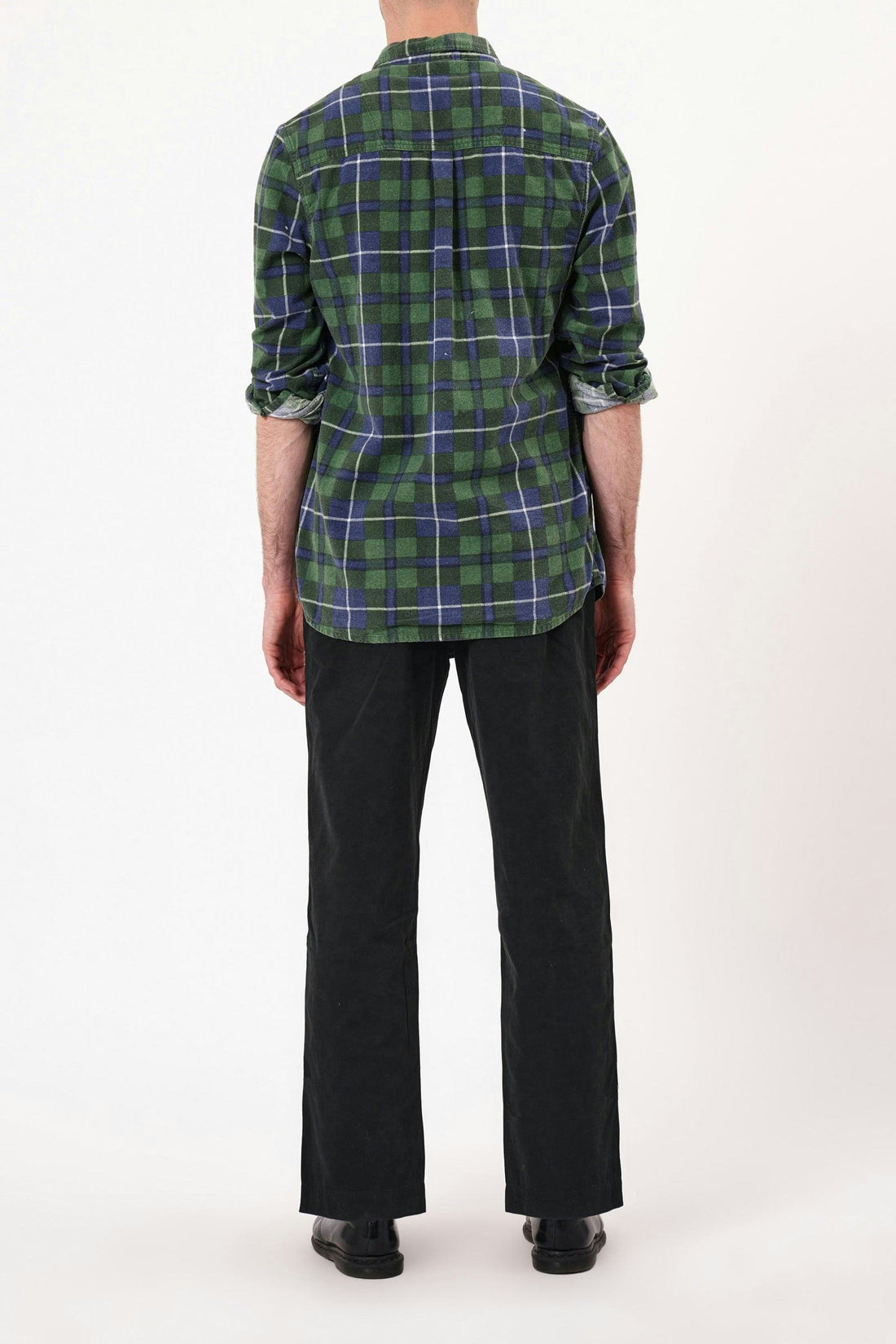 ROLLAS - Check Flannel Shirt in Emerald