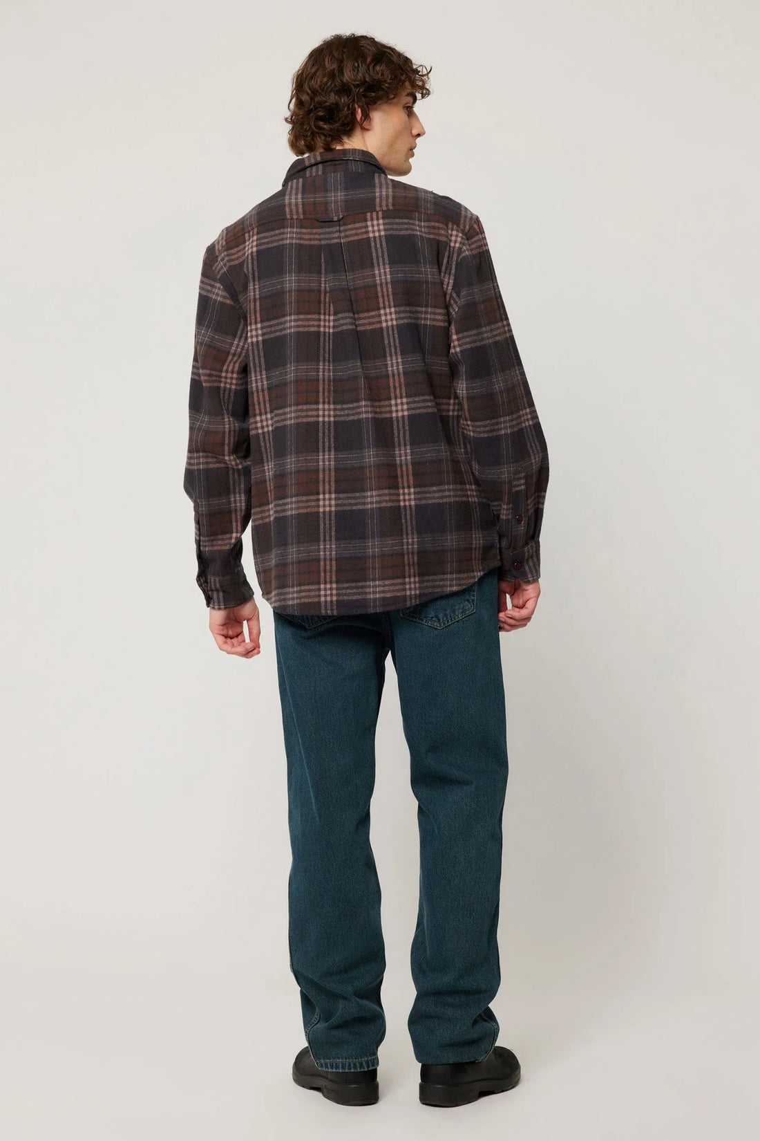 ROLLAS - Trailer Check Shirt in Brown Check