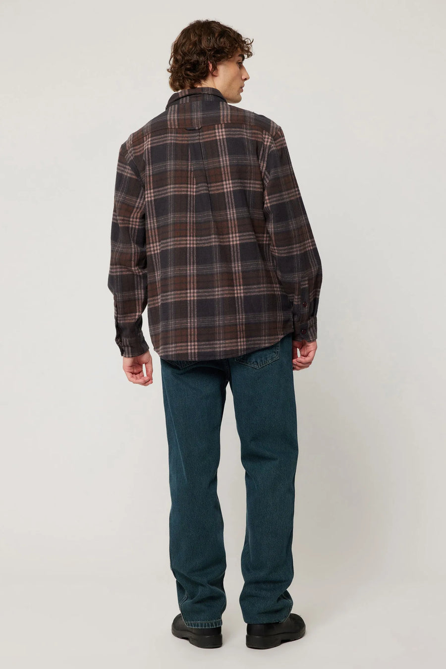 ROLLAS - Trailer Check Shirt in Brown Check