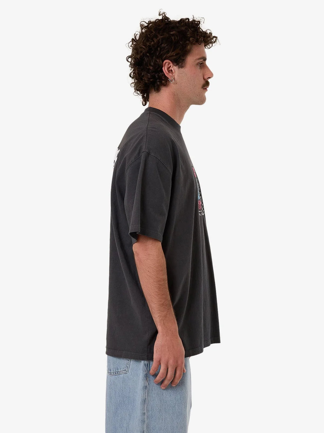 Thrills - Chain of Formation Box Fit Oversized Tee in Dark Charcoal