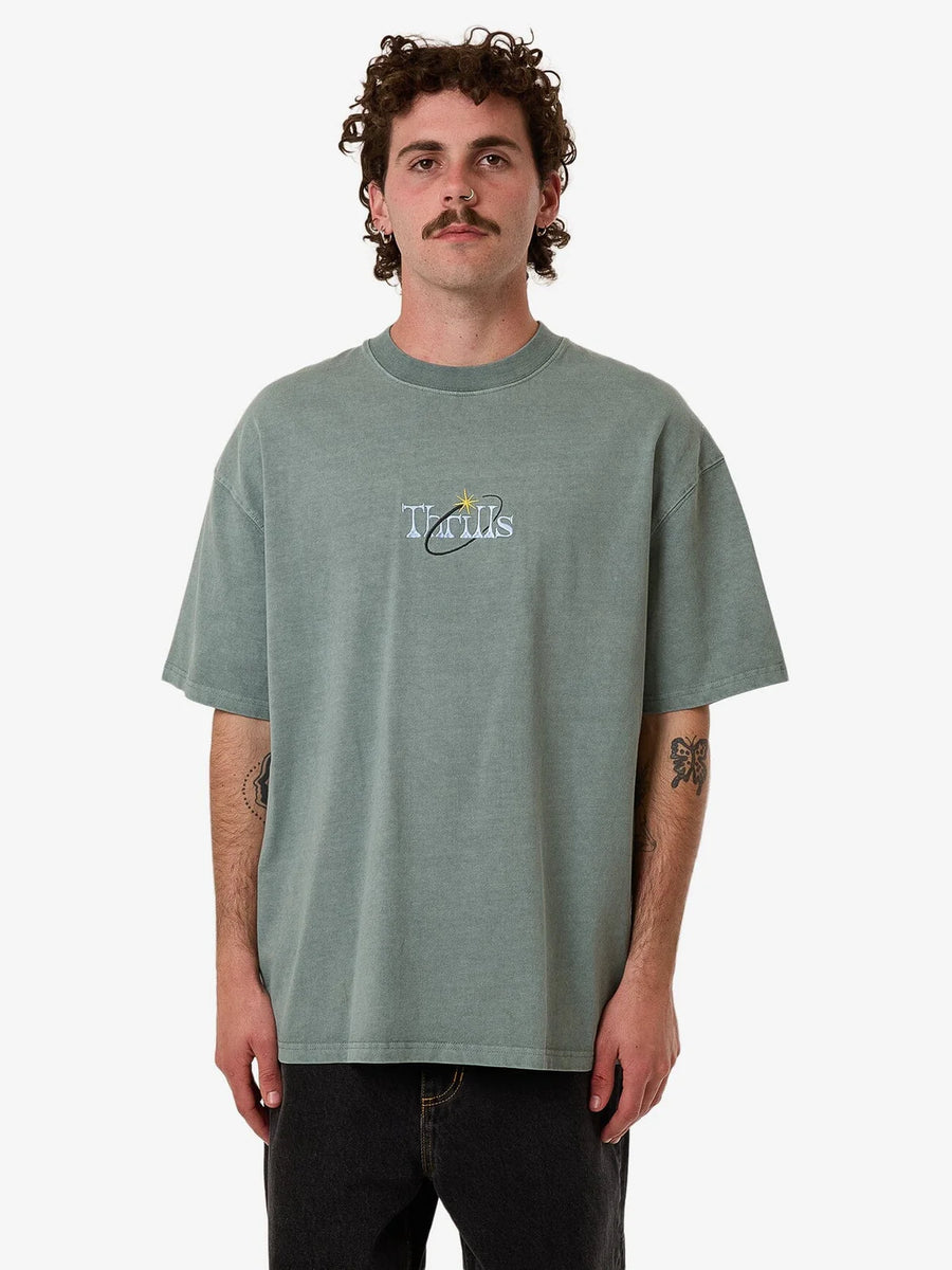 Thrills -Ambient Connections Box Fit Oversized Tee in Chinois Green