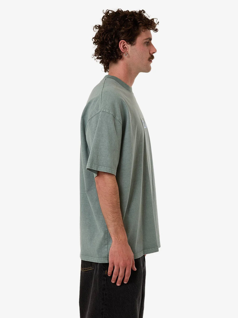 Thrills -Ambient Connections Box Fit Oversized Tee in Chinois Green