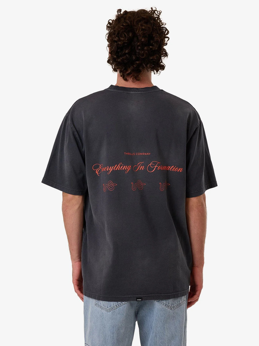 Thrills - Blends Oversized Fit Tee in India Ink Fade