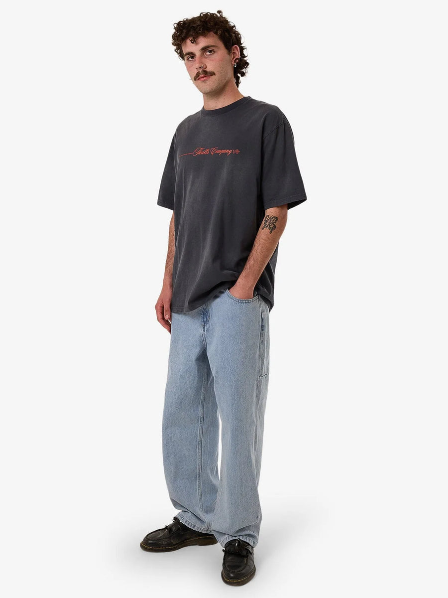 Thrills - Blends Oversized Fit Tee in India Ink Fade