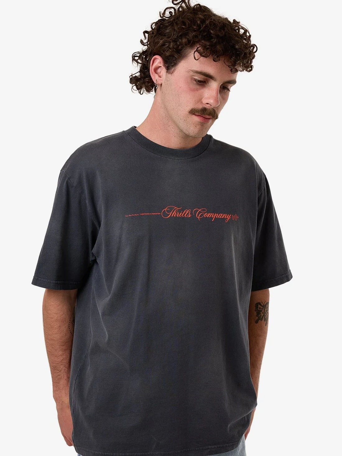 Thrills - Blends Oversized Fit Tee in India Ink Fade