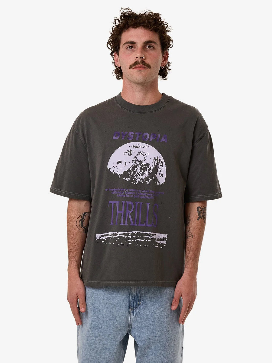 Thrills - Dystopia Box Fit Oversized Fit Tee in Merch Black