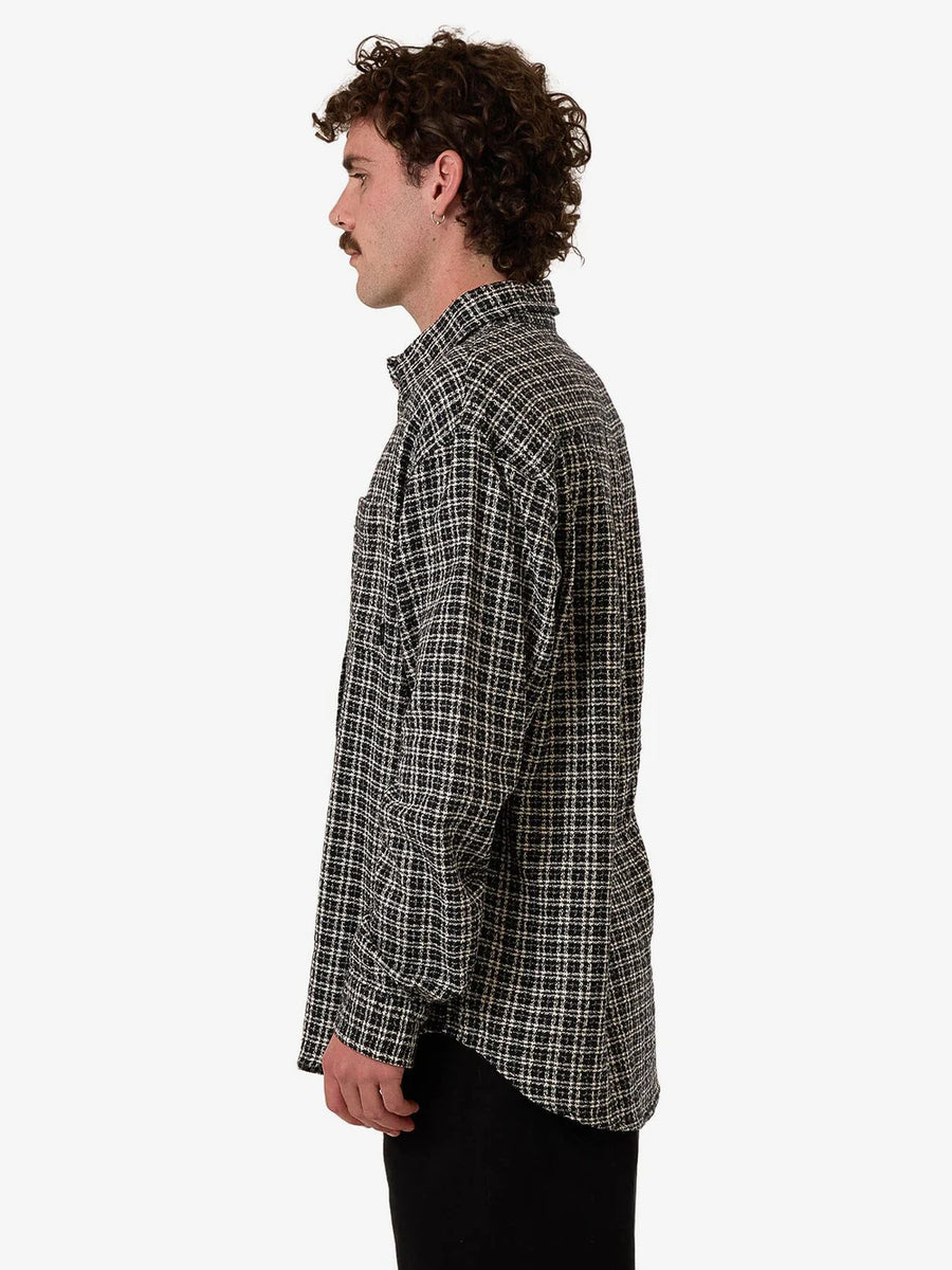 Thrills - Hazed Long Sleeve Shirt in Black