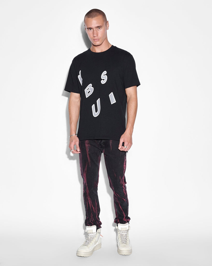 Ksubi - Letters Kash SS Tee in Jet Black