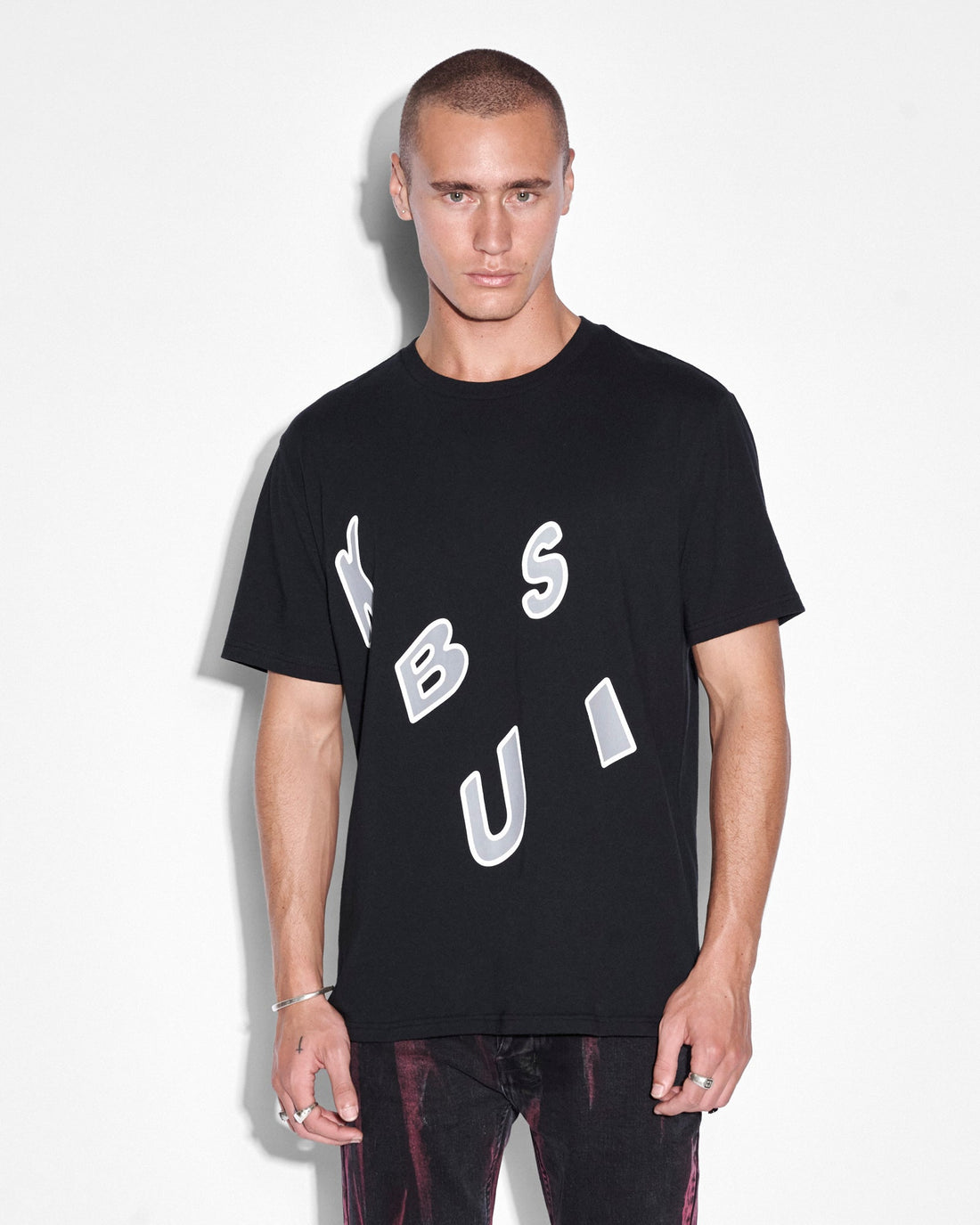 Ksubi - Letters Kash SS Tee in Jet Black