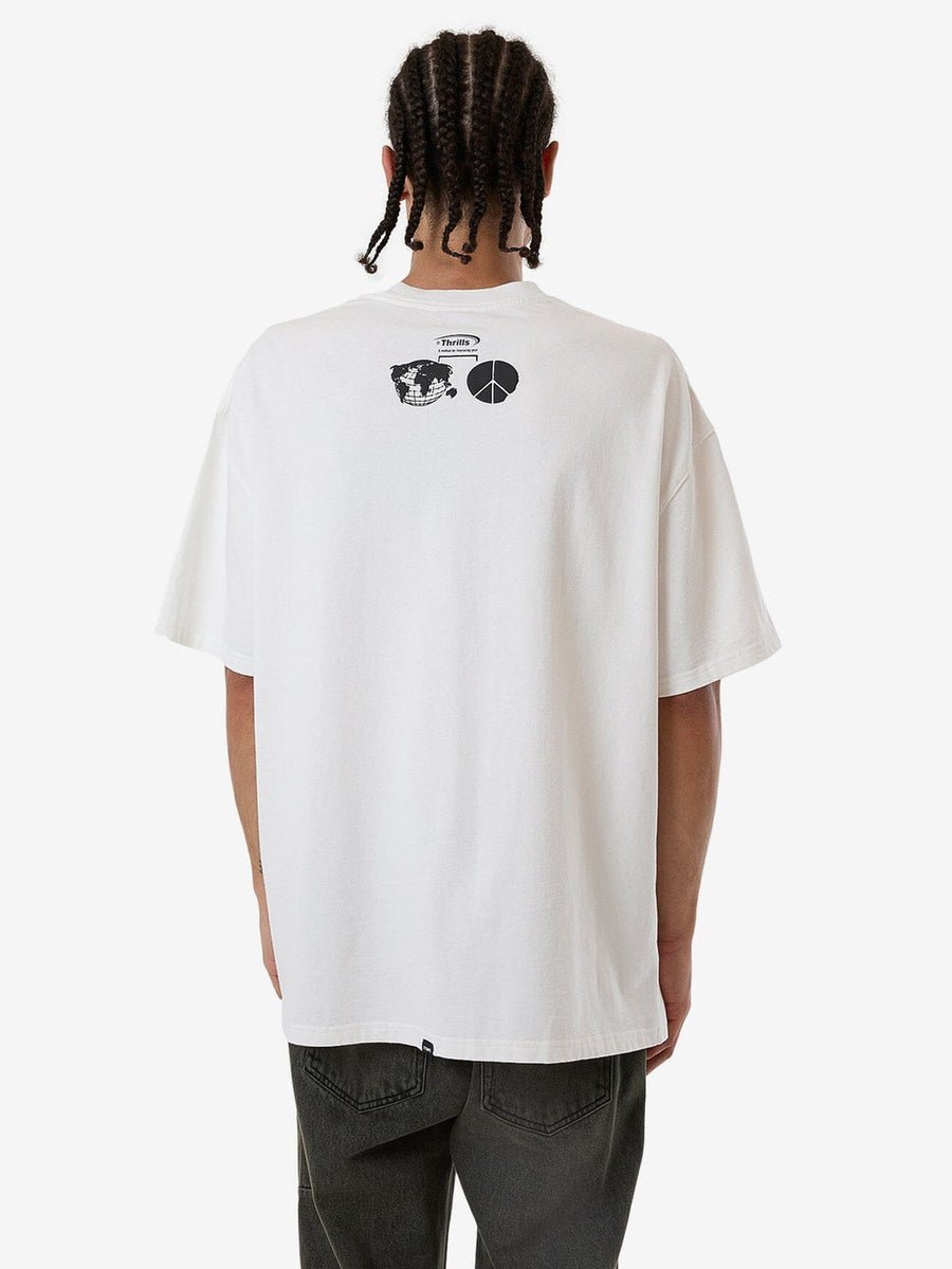 Thrills - Method Box Fit Oversized Tee in Dirty White