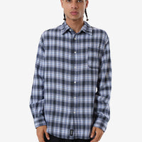 Thrills - Friendly Service Flannel Long Sleeve Shirt in Iceberg