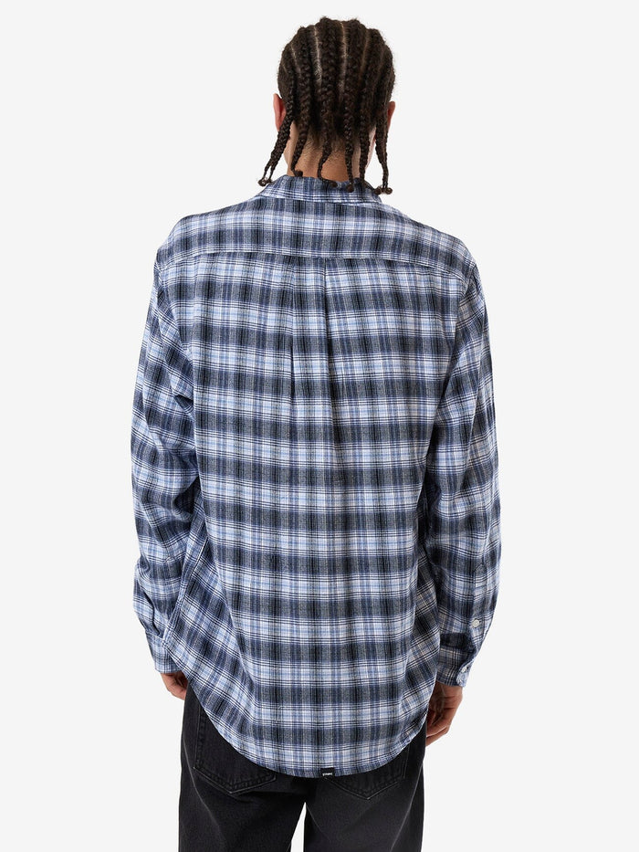 Thrills - Friendly Service Flannel Long Sleeve Shirt in Iceberg