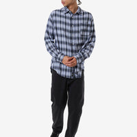 Thrills - Friendly Service Flannel Long Sleeve Shirt in Iceberg