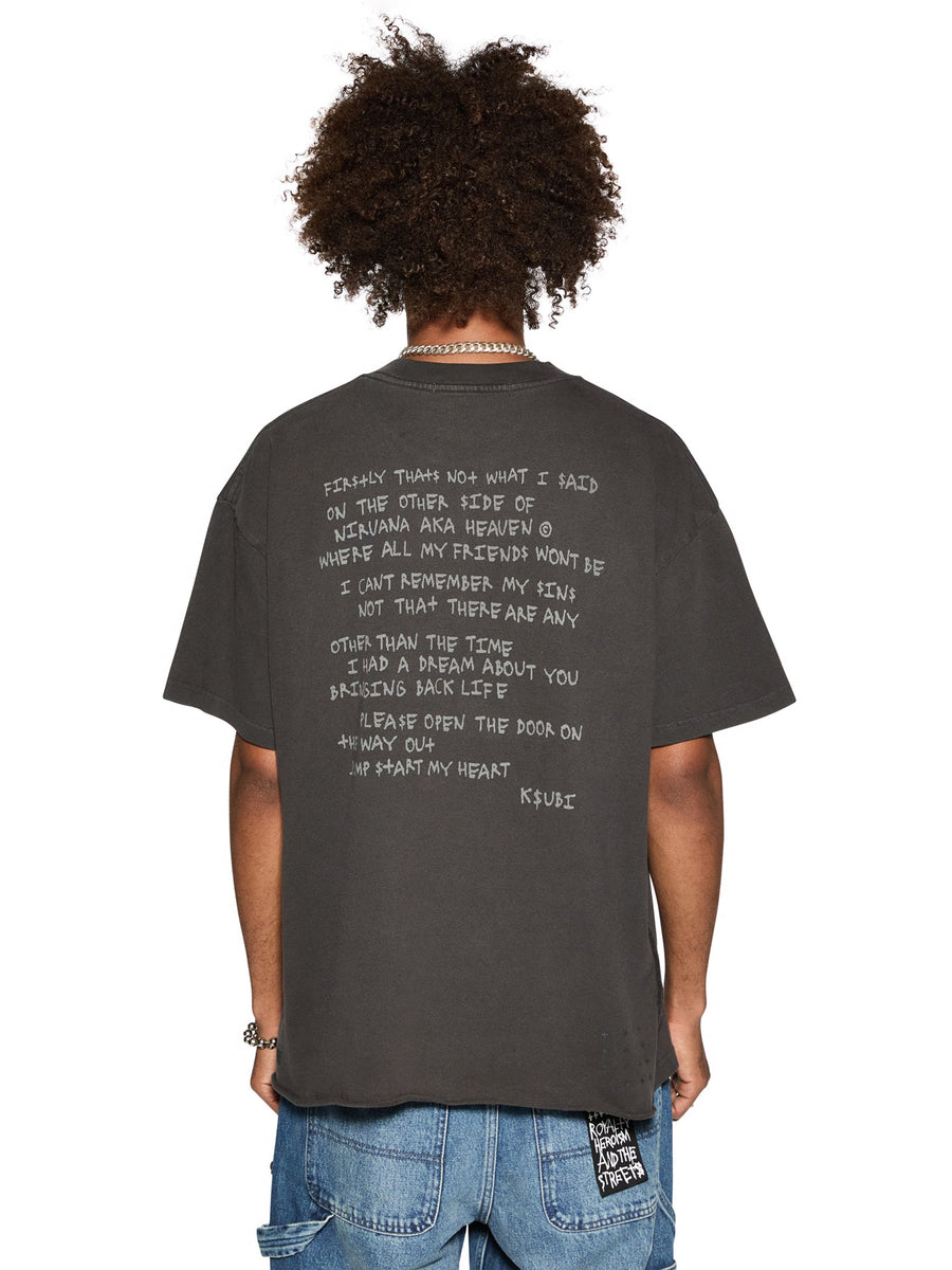 KSUBI - Hit List Ekcess SS Tee in Faded Black