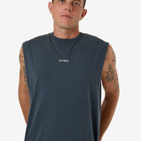 Thrills - Minimal Thrills Merch Fit Muscle Tee in Dark Slate