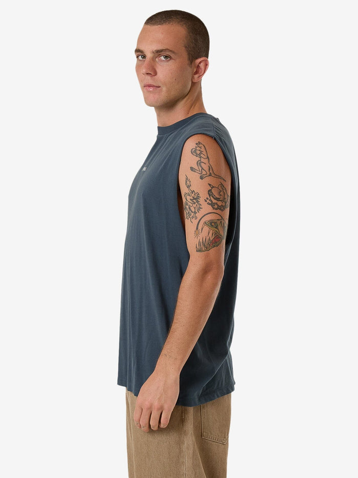 Thrills - Minimal Thrills Merch Fit Muscle Tee in Dark Slate