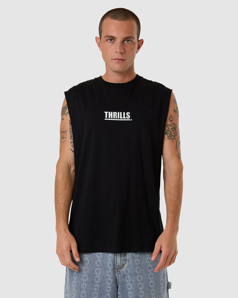 Thrills - Logic Merch Fit Muscle Tee in Black