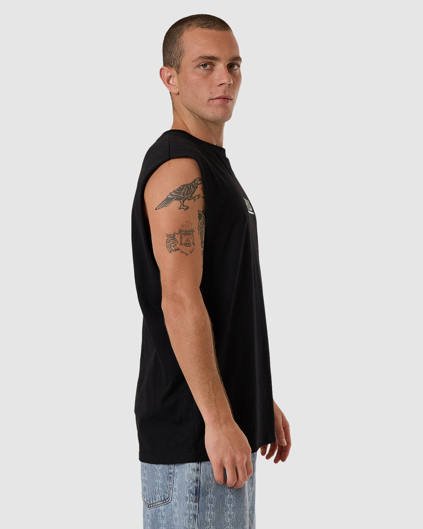 Thrills - Logic Merch Fit Muscle Tee in Black