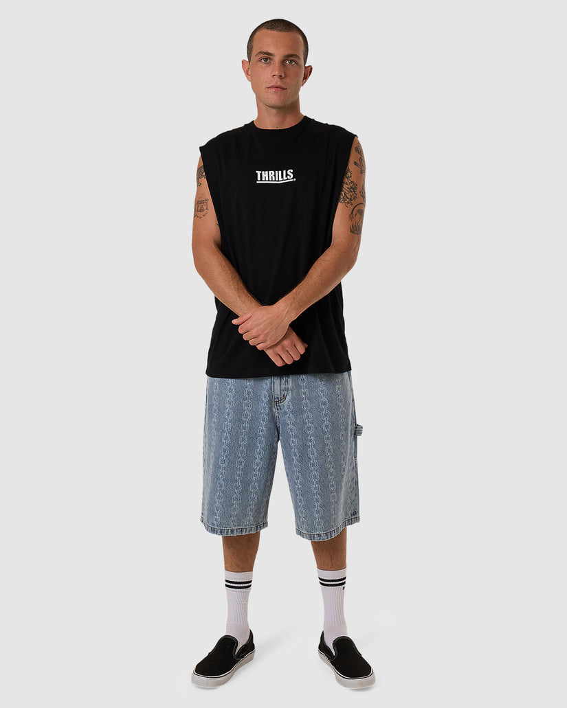 Thrills - Logic Merch Fit Muscle Tee in Black