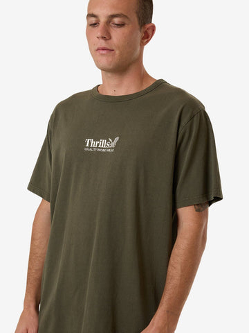 Thrills - Thrills Workwear Embro Merch Tee in Grape Leaf